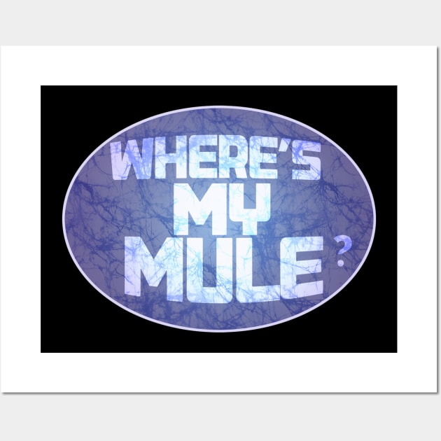 Where's my Mule? batik style gov't Mule peace purple Wall Art by Aurora X